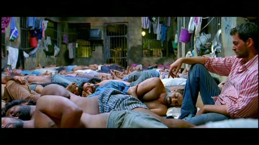 Jail - the accommodation block with Parag at extreme right