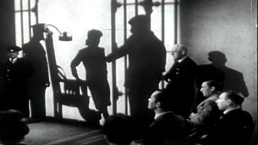 Lady in the Death House - Mary is led to the chair Lady in the Death House - Mary is led to the chair